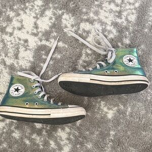 Converse Kids' All Star High Top Sneakers Shoes - Iridescent Green